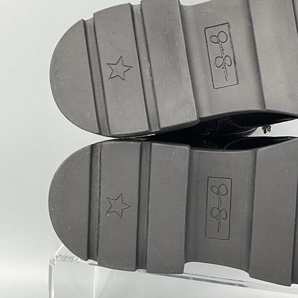 NEW Jessica Simpson Girls Rosa Brooch Embellished Ankle Boots Black Size 4 - Picture 9 of 10